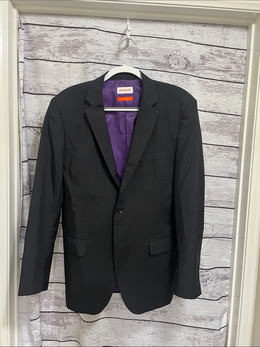 Opposuits Men's Black Blazer with Purple Lining Size 42R